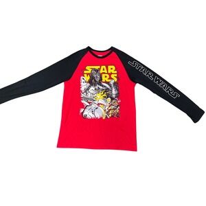 Star‎ Wars Darth Vader Shirt Mens Large Red Black Long Sleeve Graphic Fifth Sun